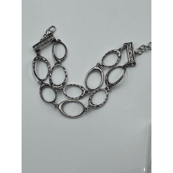 Brighton Signed Double Strand Oval Linked Bracelet - Picture 11 of 12